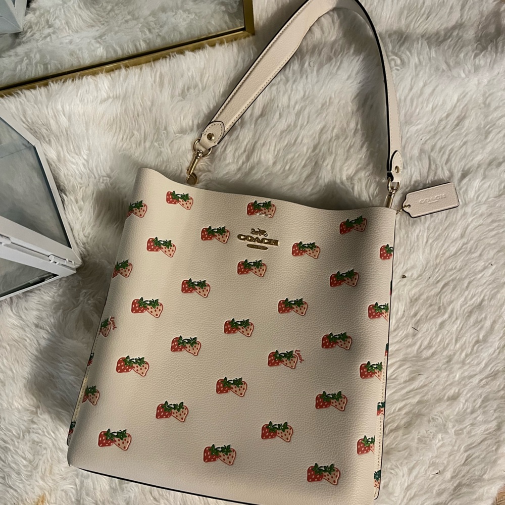 Coach Strawberry Mollie Bucket Handbag/Shoulder Bag